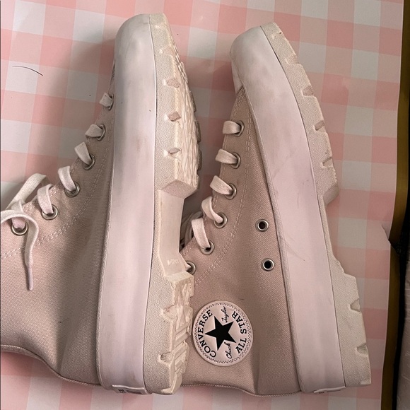 Converse Women's Beige High-Top Sneakers - Picture 11 of 12
